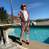 Black Floral Robe Dress