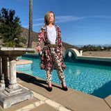 Black Floral Robe Dress