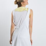 Women's A-line Asymmetrical Shoulder Strap Sarafan Dress with Yoke Eyelet