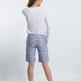 Spring Summer Long Sleeve Women's Girls' Bamboo Boat Neck Long T with Decorative Tabs and Eyelets