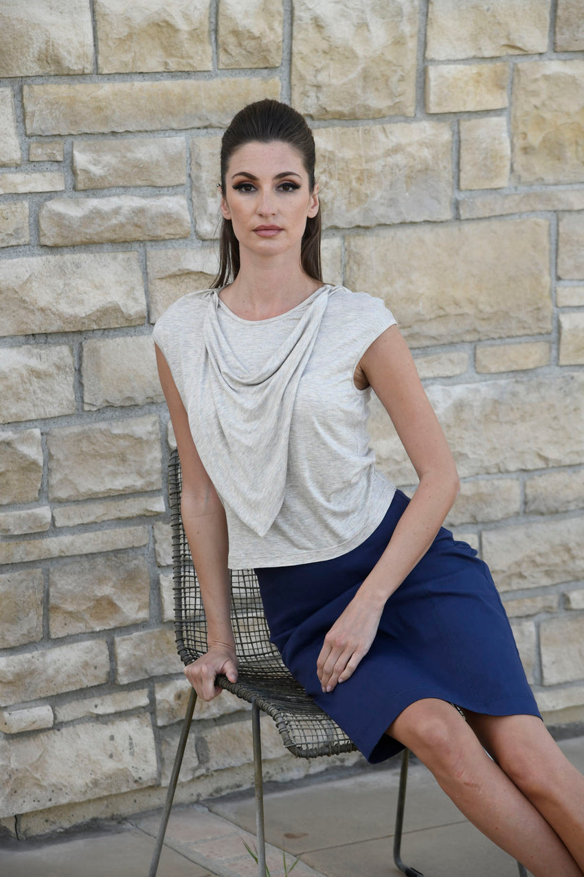 SHERRY Top with Loose Collar