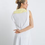 Women's A-line Asymmetrical Shoulder Strap Sarafan Dress with Yoke Eyelet