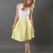 Women's Summer One of a Kind Bamboo Tank with Front Tabs and Yoke in a Back