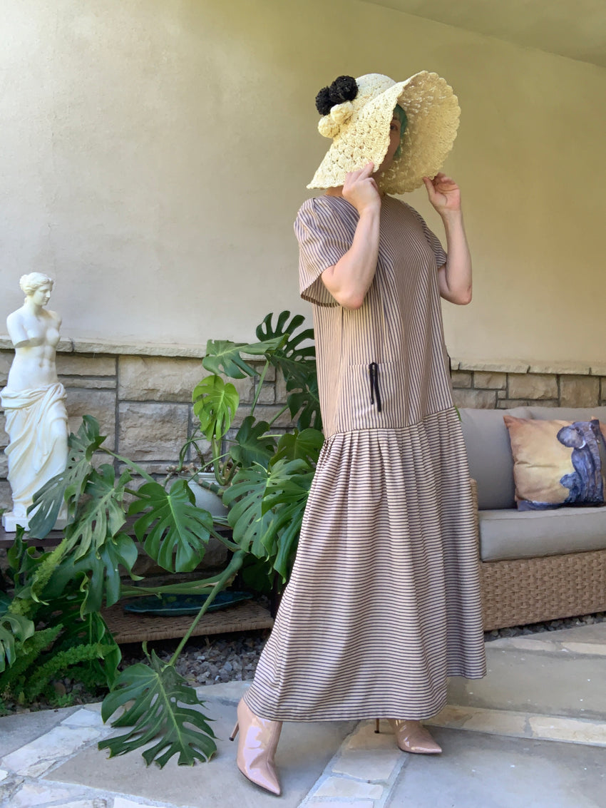 RIVIERA Summer Fall Resort Women's Dress with Pockets & Back Strap Closure