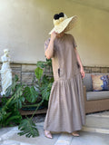 RIVIERA Summer Fall Resort Women's Dress with Pockets & Back Strap Closure