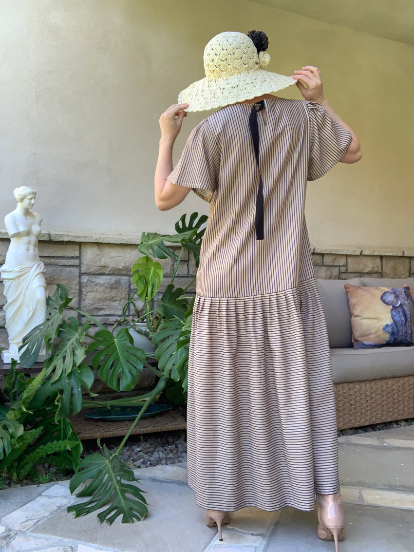 RIVIERA Summer Fall Resort Women's Dress with Pockets & Back Strap Closure