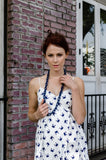 Women's Summer Cotton Wrap Empire Spaghetti Strap Maxi Dress with Pockets