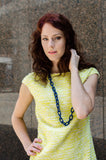 Dropped shoulder and boat neck dress styles beautifully with long necklace and ankle boots. Made out of breathable tweed and lined with 100% Rayon, it offers endless comfort and chic all day long.