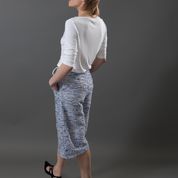 Spring Summer Long Sleeve Women's Girls' Bamboo Boat Neck Long T with Decorative Tabs and Eyelets