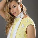 Spring Summer Women's Designer Extravaganza Dress with 3D Puff Fish Detail