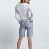 Spring Summer Long Sleeve Women's Girls' Bamboo Boat Neck Long T with Decorative Tabs and Eyelets