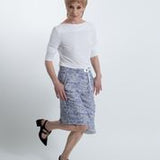 Spring Summer Long Sleeve Women's Girls' Bamboo Boat Neck Long T with Decorative Tabs and Eyelets