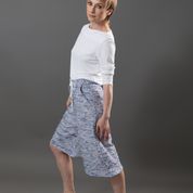 Spring Summer Long Sleeve Women's Girls' Bamboo Boat Neck Long T with Decorative Tabs and Eyelets