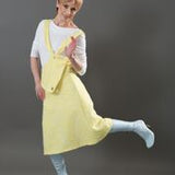 Womens Tweed A-line Asymmetrical Shoulder Strap Sarafan Dress