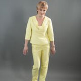 Lightweight Tweed Princess Line 1960's Style Disconnected Collar Jacket