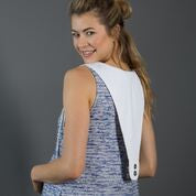 Our model, Hannah Kat Johns, is wearing a one of a kind dress with Deep V-neck and Disconnected Collar. Detail oriented with contrast fabric disconnected collar in a back and built in decorative tabs and eyelets, it will stun anyone! Are you excited?