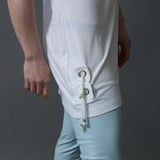 Spring Summer Long Sleeve Women's Girls' Bamboo Boat Neck Long T with Decorative Tabs and Eyelets