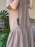 RIVIERA Summer Fall Resort Women's Dress with Pockets & Back Strap Closure