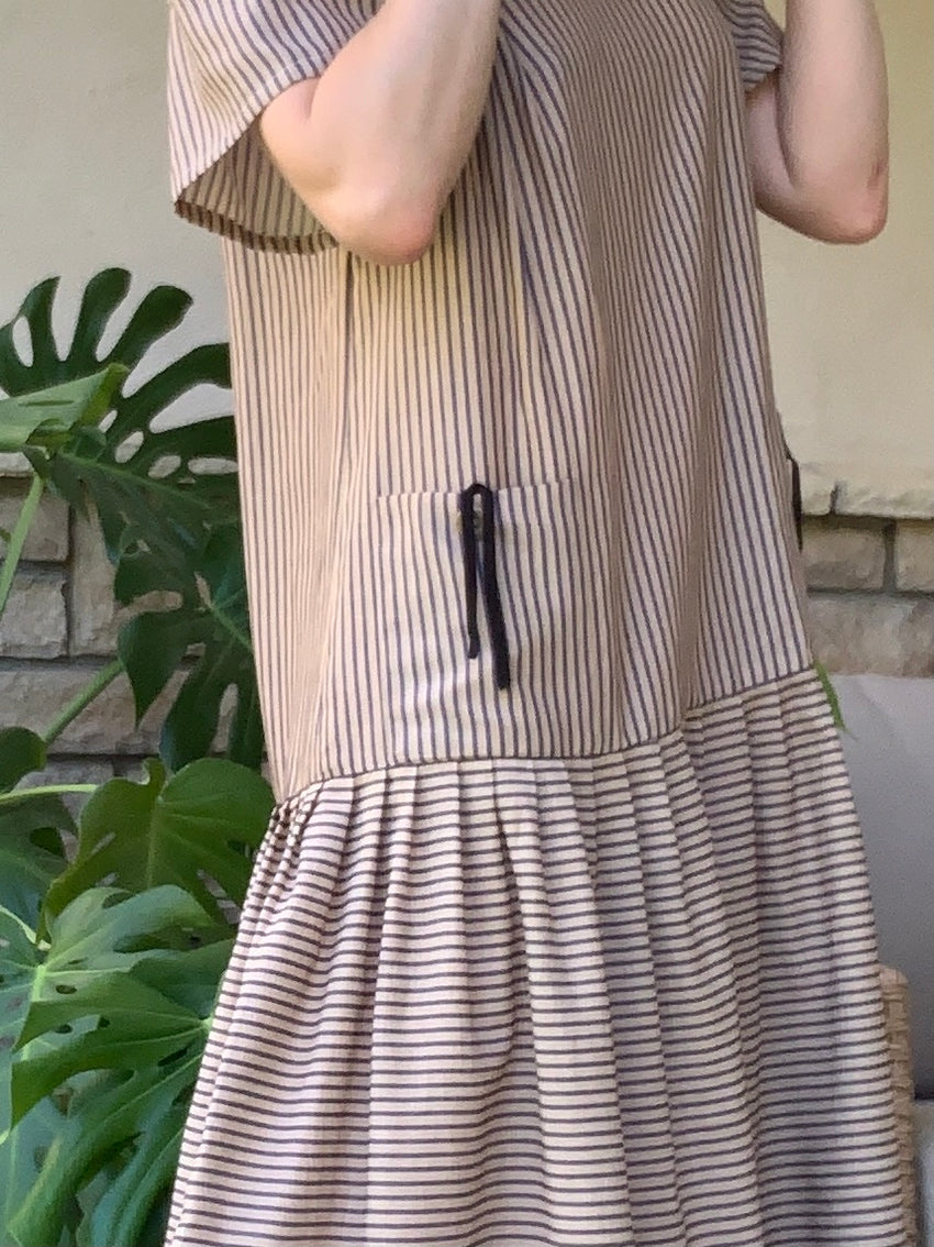 RIVIERA Summer Fall Resort Women's Dress with Pockets & Back Strap Closure