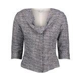 Lightweight Tweed Princess Line 1960's Style Disconnected Collar Jacket