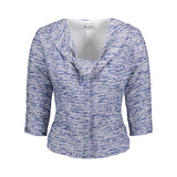 Lightweight Tweed Princess Line 1960's Style Disconnected Collar Jacket