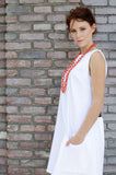 60-s Inspired Women's Cotton Redford A-line Dress with Loose Pocket