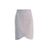 Women's Tweed Short Classic Pencil Skirt with Scallop Hem