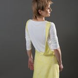 Womens Tweed A-line Asymmetrical Shoulder Strap Sarafan Dress